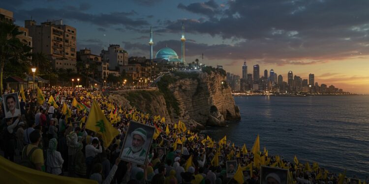 25092025   À Beyrouth des milliers de partisans du Hezbollah bravent linterdit pour honorer Hassan Nasrallah Une projection audacieuse sur un site emblématique attise les tensions Que réserve la suite    Viral Mag