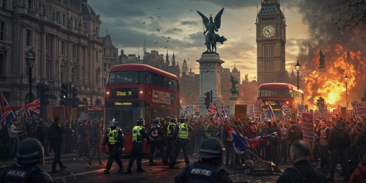 Une manifestation dextrême droite à Londres attire 110 000 personnes La police révise ses arrestations à 24 après des violences Découvrez les détails   Viral Mag