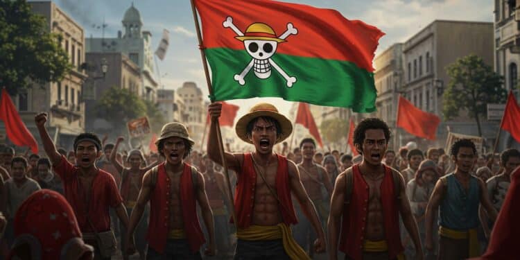 Manifestations à Madagascar : Un Souffle de Révolte Inspiré - Viral Mag 30092025 À Madagascar la Gen Z se soulève contre la corruption inspirée par le Népal Le drapeau pirate de One Piece flotte un vent de changement Viral Mag