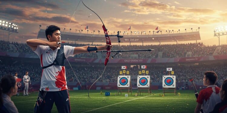 Mondiaux de Tir à l’Arc : Les Français Sans Médaille - Viral Mag Les archers français échouent aux Mondiaux de Gwangju Découvrez pourquoi et les espoirs restants pour une médaille en arc classique et à poulies   Viral Mag