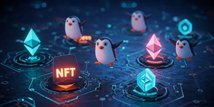 NFT : Rebond Modeste, Pudgy Penguins Explosent de 110% - Viral Mag Les ventes de NFT rebondissent timidement à 1066M$ portées par Pudgy Penguins +110 Découvrez les tendances et blockchains qui redynamisent le marché    Viral Mag