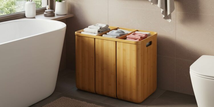 Panier à Linge Bambou : Tri Facile à Prix Réduit - Viral Mag 18092025 Découvrez comment ce panier à linge en bambou révolutionne votre routine lessive avec ses 3 compartiments et son design élégant À seulement 2999€ profitez dune offre à ne pas manquer Viral Mag