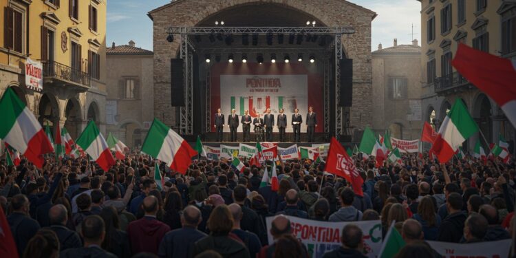 Pontida 2025 : L’Extrême Droite Italienne en Fête - Viral Mag 21092025 À Pontida lextrême droite italienne exalte la souveraineté et défie lUE Entre hommages et discours enflammés que révèle ce rassemblement Cliquez pour le découvrir Viral Mag