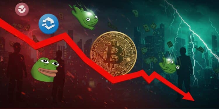 Pourquoi le Crypto Chute-t-il ? MYX, Worldcoin et Pepe en Tête - Viral Mag 19092025   Le marché crypto seffondre ce 19 septembre  Bitcoin à 116 000 $ Pepe en chute libre de 15  Prise de profits ou signal baissier  Derrière cette tempête des patterns techniques inquiétants et une Fed qui surprend peu Et si cétait le début dun vrai krach    Viral Mag
