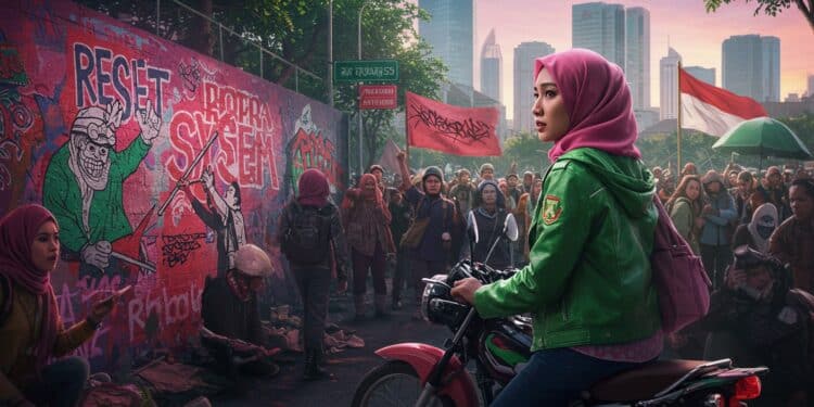 Le rose et le vert incarnent la révolte en Indonésie  découvrez les symboles dun mouvement social qui secoue Jakarta et au delà   Viral Mag