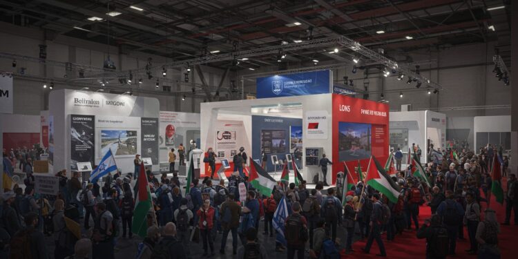 Salon de l’Armement à Londres : Tensions et Polémiques - Viral Mag Le salon de larmement de Londres 2025 sous tension  manifestations pro palestiniennes et exclusion des officiels israéliens Découvrez les enjeux   Viral Mag