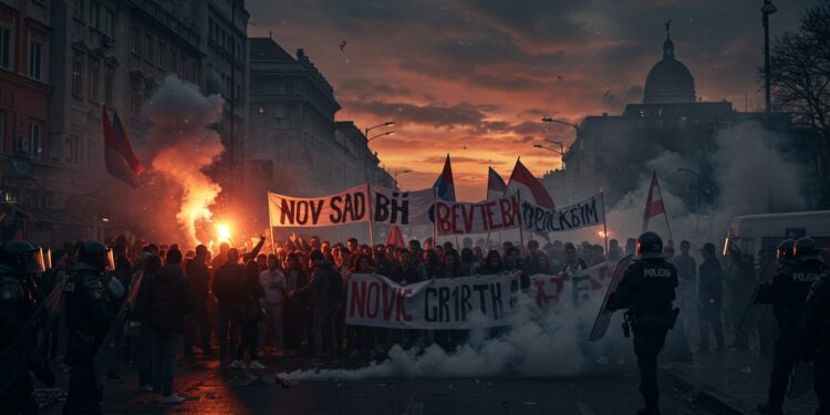 Tensions en Serbie  42 arrestations après une manifestation à Novi Sad Les citoyens exigent des élections anticipées face à la corruption Décryptage   Viral Mag