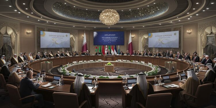 Sommet Arabe à Doha : Réponse aux Frappes Israéliennes - Viral Mag Urgence à Doha  les leaders arabes et musulmans se réunissent pour condamner les frappes israéliennes au Qatar Une unité rare face à la crise Découvrez les enjeux   Viral Mag
