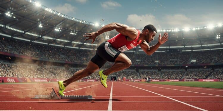 Sprinteurs : Comment Éviter la Chute au Départ Explosif - Viral Mag Découvrez les secrets des sprinteurs pour dompter la gravité lors du départ en 100m aux Mondiaux dathlétisme Technique force et équilibre  plongez dans le premier mètre décisif qui fait les champions   Viral Mag