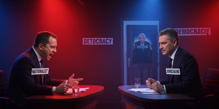 25092025   Dans une émission télévisée animée un militant dénonce être traité de monstre par les médias La réponse cinglante  Cest la démocratie Mais quand lémission refuse catégoriquement dinviter son camp le paradoxe saute aux yeux Quest ce qui se cache vraiment derrière ce refus    Viral Mag