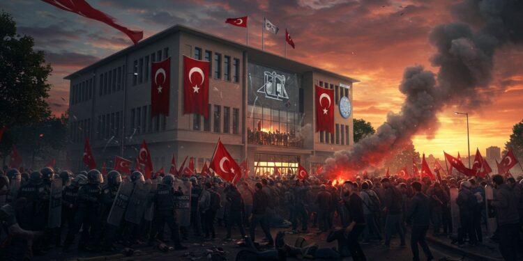 Tensions à Istanbul : Crise au Sein de l’Opposition Turque - Viral Mag Conflit au siège du CHP à Istanbul  affrontements gaz lacrymogène et restrictions numériques secouent lopposition turque Une crise politique majeure    Viral Mag