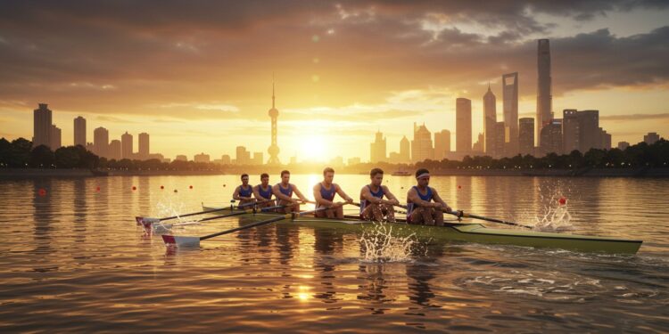 Triomphe Français aux Mondiaux d’Aviron 2025 - Viral Mag 21092025 Les Bleus dominent la première journée des Mondiaux daviron à Shanghai tous qualifiés pour les demi finales Quel exploit les attend ensuite Viral Mag