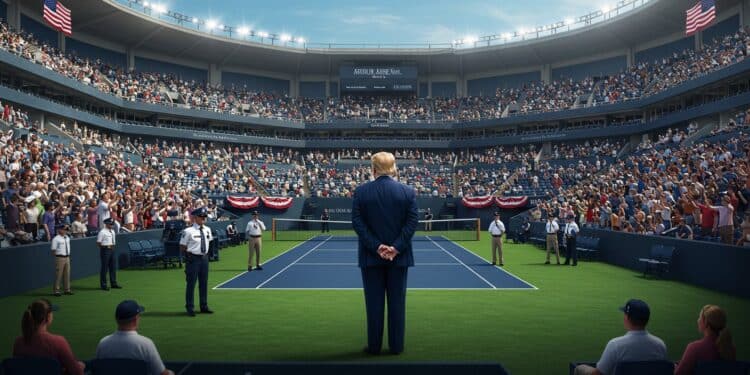 Trump à l’US Open : Retard et Réactions Mixtes - Viral Mag Découvrez comment la présence de Donald Trump a retardé la finale de lUS Open entre Sinner et Alcaraz Applaudissements sifflets et mesures de sécurité au cœur de lévénement sportif   Viral Mag