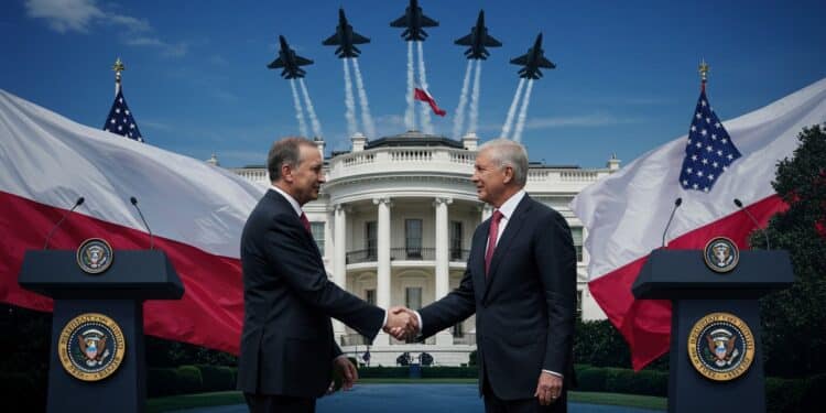 Trump reçoit le président polonais Karol Nawrocki renforçant lalliance USA Pologne avec des promesses de soutien militaire et un hommage aérien unique   Viral Mag