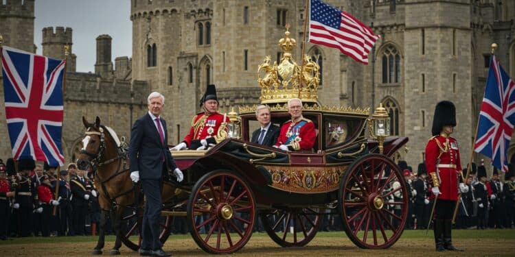 Trump au Royaume-Uni : Une Visite d’État Historique - Viral Mag Trump au Royaume Uni pour une seconde visite dÉtat Fastes royaux discussions commerciales et tensions politiques au programme Découvrez les enjeux    Viral Mag
