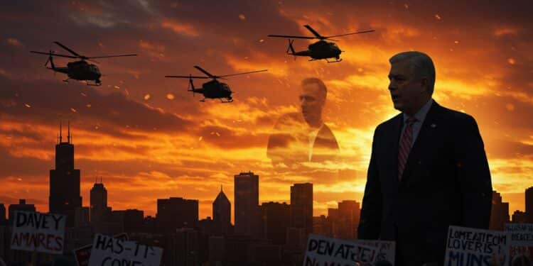 Trump Menace Chicago : Intervention Militaire en Vue ? - Viral Mag Trump menace denvoyer la Garde nationale à Chicago pour lutter contre la criminalité Le gouverneur dénonce un dictateur en puissance Analyse Viral Mag