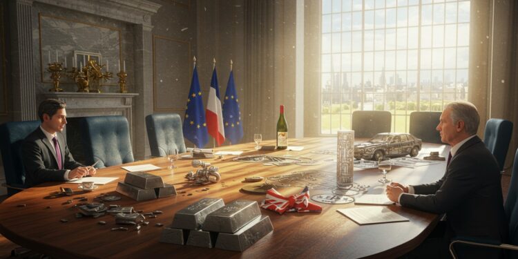 UE Négocie Exemptions Douanes US sur Vin et Acier - Viral Mag 25092025 LUnion européenne persévère dans ses pourparlers avec les États Unis pour épargner ses vins et son acier des taxes punitives Après un accord salvateur sur les automobiles lexemption tant attendue reste en suspens quelles concessions à venir pour sceller la paix commerciale Viral Mag