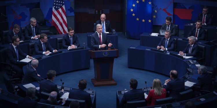 Von Der Leyen Face À L’Accord Trump Au Parlement - Viral Mag Ursula von der Leyen doit défendre son accord commercial avec Trump devant les eurodéputés Tensions sur les taxes et la diplomatie européenne entre humiliation perçue et défis géopolitiques   Viral Mag