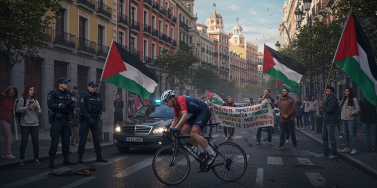 Vuelta 2025 : Sécurité Renforcée Face aux Manifestations - Viral Mag La Vuelta 2025 renforcée par 1 500 agents pour ses dernières étapes à Madrid face aux manifestations propalestiniennes Sécurité et liberté dexpression en jeu   Viral Mag