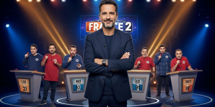 Bruno Guillon Présente le Nouveau Jeu Phare de France 2 - Viral Mag Découvrez Bruno Guillon choisi pour animer Qui ment  le nouveau quiz captivant de France 2 Un défi où humour et détection de mensonges sentremêlent en prime time Infos exclusives sur ce programme innovant   Viral Mag