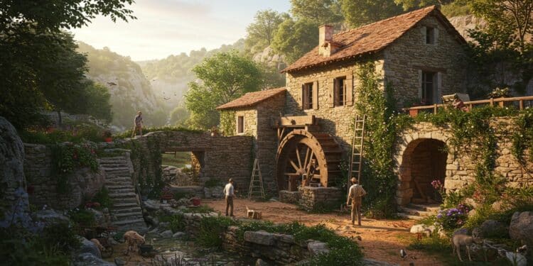 Catherine Davydzenka et Stéphane Blancafort transforment un moulin en Aveyron en projet durable Découvrez leur aventure et leurs rêves disolement et de partage   Viral Mag