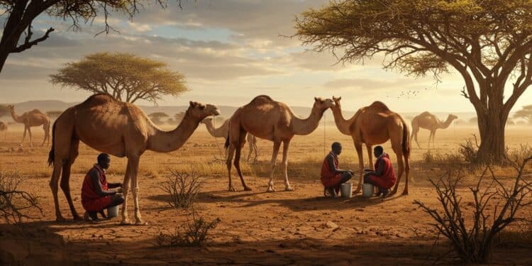 Chameaux Sauvent Pasteurs Kenya Sécheresse - Viral Mag Découvrez comment les dromadaires remplacent les vaches au Kenya face à la sécheresse extrême Un programme innovant sauve des vies et réduit les conflits pastoraAnalysant la requête  La demande consiste à générer un article de blog en français basé sur un texte fourni sur les dromadaires remplaçant les vaches dans le nord du Kenya face au changement climatique ux   Viral Mag