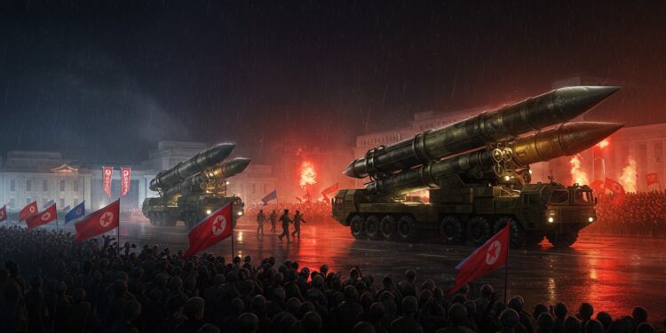 Défilé Militaire à Pyongyang : Un Signal Géopolitique Puissant - Viral Mag 11102025 Un défilé militaire grandiose à Pyongyang dévoile le missile Hwasong 21 et des alliances stratégiques Quel message la Corée du Nord envoie t elle au monde Découvrez les enjeux Viral Mag