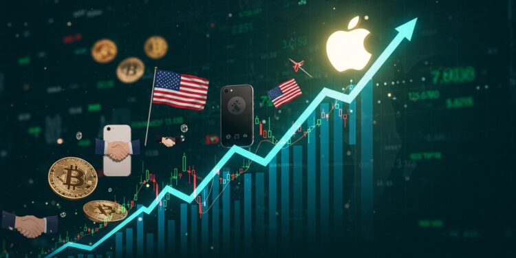 20102025   Le Dow Jones bondit de plus de 500 points grâce à un Apple en feu atteignant un sommet historique Mais derrière cette euphorie boursière les tensions avec la Chine et le shutdown gouvernemental planent Que réserve la suite pour les investisseurs    Viral Mag