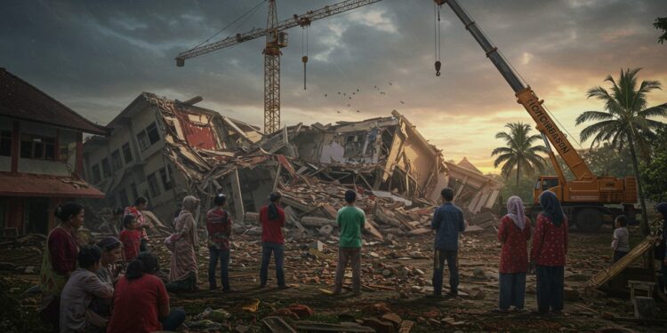 Drame en Indonésie : École Effondrée, Familles en Colère - Viral Mag 03102025 Un effondrement décole en Indonésie fait 13 morts Les familles en colère exigent des réponses Pourquoi les secours tardent ils Que cache lenquête Viral Mag