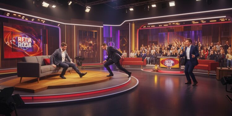 09102025   Un instant de suspense sur le plateau des 12 Coups de Midi  Une chute évitée de justesse et une réaction hilarante  que sest il vraiment passé  Cliquez pour le découvrir   Viral Mag