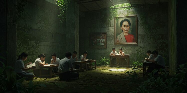 Écoles Souterraines en Birmanie : Étudier sous les Bombes - Viral Mag 10102025 En Birmanie des élèves étudient dans des écoles souterraines pour fuir les bombes Comment apprennent ils sous la menace des frappes aériennes Lisez leur histoire Viral Mag