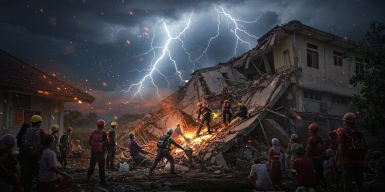 Effondrement École Indonésie : 45 Morts, Recherches en Cours - Viral Mag 05102025 Un effondrement tragique dune école à Sidoarjo fait 45 morts Les secours luttent pour retrouver les disparus Que révèle cette catastrophe sur la sécurité des bâtiments en Indonésie Viral Mag