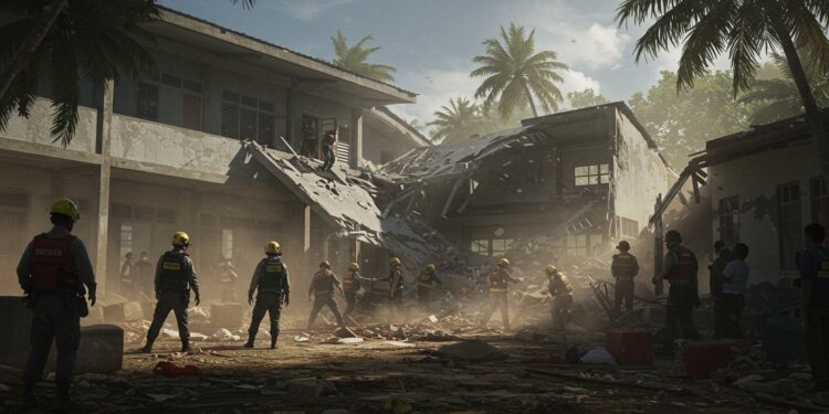 Effondrement École Indonésie : Drame et Désespoir - Viral Mag 02102025 Un lycée seffondre en Indonésie 59 personnes portées disparues Les secours abandonnent tout espoir de survivants Que sest il passé Lisez pour découvrir la vérité derrière ce drame Viral Mag