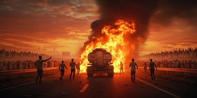 Explosion Tragique au Nigeria : 29 Morts, Crise Économique - Viral Mag Une explosion de camion citerne au Nigeria fait 29 morts et 42 blessés La crise économique pousse les habitants à risquer leur vie Découvrez les causes Viral Mag