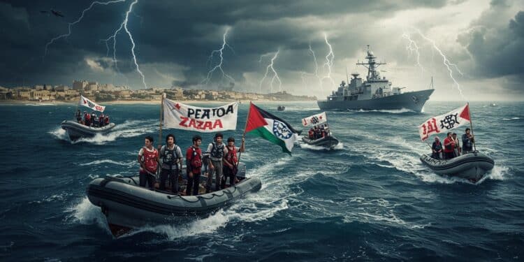 Flottille pour Gaza : Résilience face aux Intimidations - Viral Mag 01102025 Une flottille humanitaire défie le blocus de Gaza malgré les intimidations Quels dangers affrontent ces militants pour livrer de laide La suite va vous surprendre Viral Mag