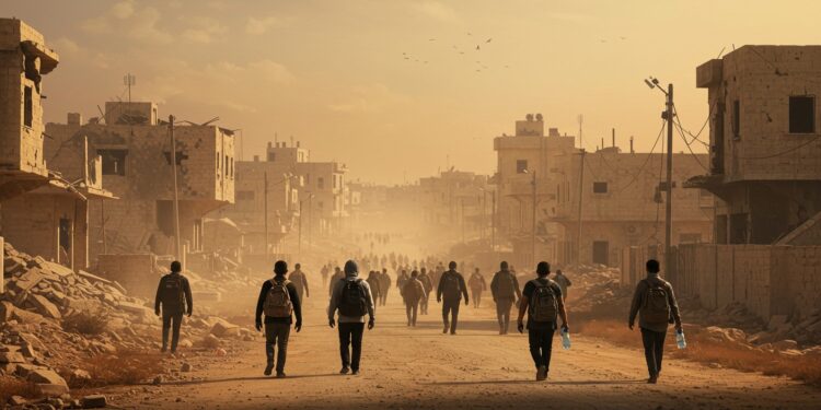 Gaza : Retour Espéré Vers des Maisons en Ruines - Viral Mag 10102025 Des milliers de Gazaouis marchent vers leurs maisons en ruines portés par lespoir dune trêve Entre joie et prudence que trouveront ils au bout du chemin Viral Mag