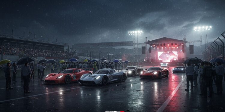 GP Explorer 3 : Pluie et Passion au Mans - Viral Mag 04102025 La pluie chamboule le GP Explorer 3 au Mans repoussant les essais libres Entre passion auto et surprises que réserve cette dernière édition Cliquez pour le découvrir Viral Mag