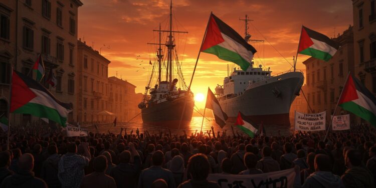 Grève en Italie : Colère Après l’Interception de la Flottille - Viral Mag 01102025 Des centaines de manifestants à Rome et Naples dénoncent linterception de la Flottille pour Gaza Une grève générale est prévue vendredi Que va t il se passer Viral Mag