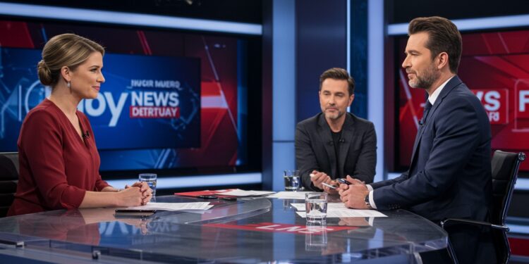 16102025   Léa Salamé trébuche au JT de 20h  un faux départ face à Jean Dujardin et des critiques en cascade Quels défis attendent la journaliste    Viral Mag