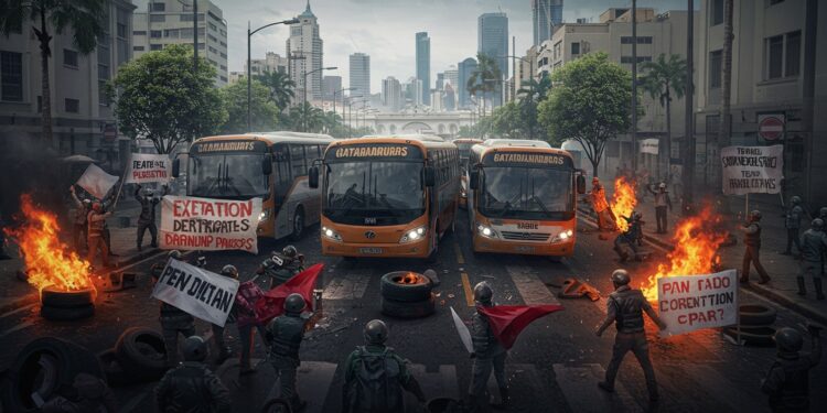 07102025   À Lima des chauffeurs de bus bloquent la ville pour dénoncer lextorsion et les assassinats Quel est limpact de cette crise sur la capitale péruvienne    Viral Mag