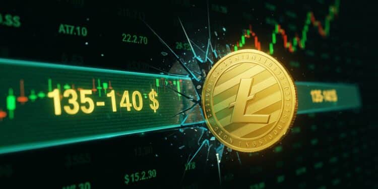 10102025   Litecoin frôle les 132 $ avec lélan de lETF Une percée à 135 140 $ pourrait elle propulser le prix à 200 $  Découvrez les clés de cette ascension   Viral Mag
