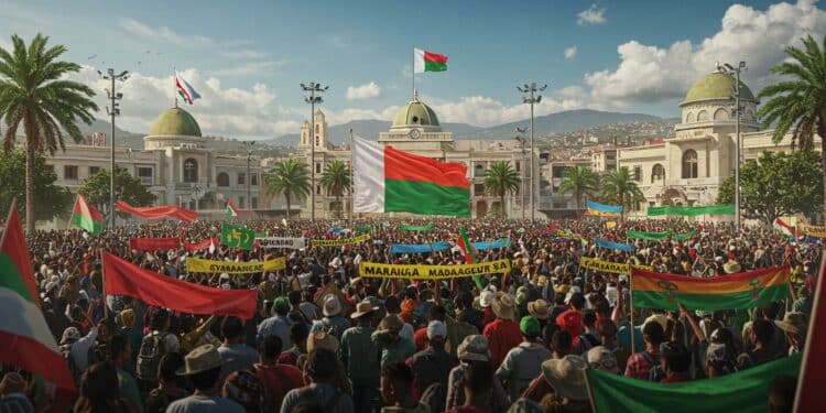 Madagascar : Joie et Espoir Avant l’Allocution Présidentielle - Viral Mag 13102025 À Antananarivo des milliers de manifestants célèbrent espérant la démission du président Rajoelina Que révélera son discours ce soir La tension monte Viral Mag