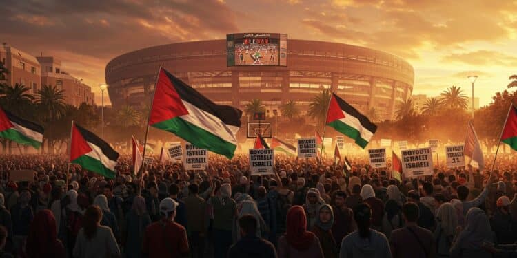 16102025   À Valence des manifestations propalestiniennes éclatent avant un match de basket à huis clos Cinq arrestations des drapeaux et des slogans  que sest il passé    Viral Mag