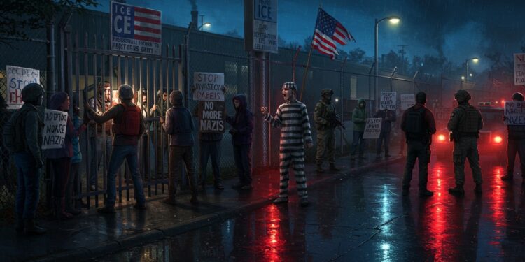 10102025   Dans la banlieue de Chicago une poignée de citoyens défient les grilles de lICE hurlant leur colère contre les déportations de Trump Rentrez chez vous les Nazis crie une mère terrifiée pour son mari mexicain Mais au milieu deux un soutien inattendu Que cache cette division qui fracture lAmérique   Viral Mag