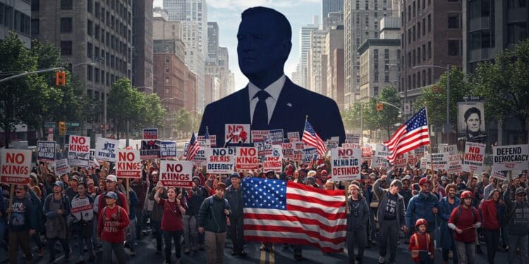 16102025   Des millions dAméricains se lèveront ils samedi pour contrer les abus de pouvoir de Trump  De New York à San Francisco la vague No Kings promet une marée humaine pour la démocratie Mais face à la Garde nationale et aux menaces tiendront ils bon  Cliquez pour plonger dans cette bataille   Viral Mag