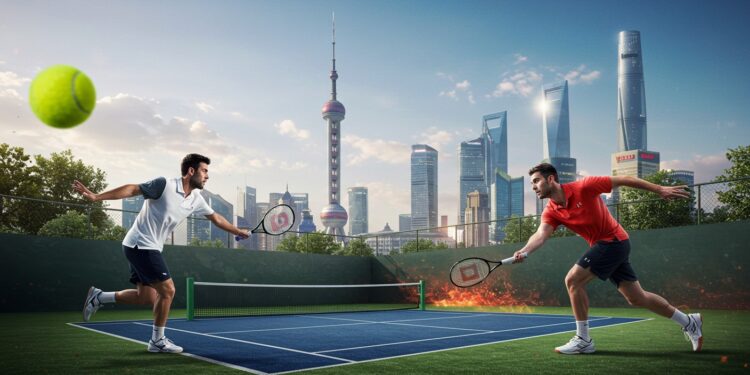 Medvedev Contre De Minaur : Duel Épique À Shanghai - Viral Mag 10102025 Medvedev et De Minaur saffrontent à Shanghai en quart de finale Un duel de titans entre force brute et vitesse fulgurante Qui rejoindra Rinderknech en demi finale La réponse dans ce match explosif Viral Mag