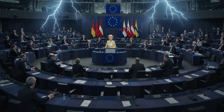 Motions de Censure : Ursula von der Leyen sous Pression - Viral Mag 01102025 Le Parlement européen vote jeudi sur les motions de censure contre Ursula von der Leyen Laccord commercial avec les USA divise Quelles tensions à Strasbourg Viral Mag