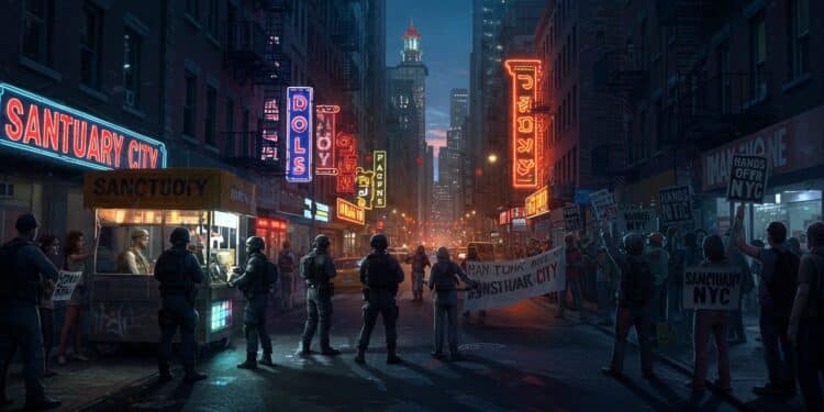 Découvrez la mobilisation massive des New Yorkais contre les interventions de la police fédérale de limmigration Une ville sanctuaire en ébullition face aux politiques trumpistes   Viral Mag