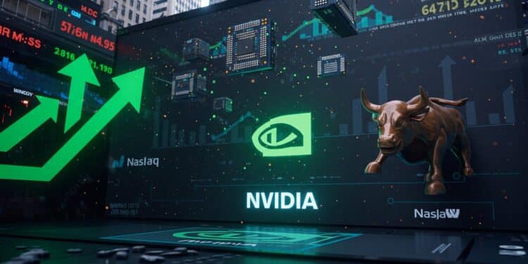 Nvidia Atteint 5 000 Milliards : Bourse en Feu - Viral Mag Découvrez comment Nvidia a franchi les 5 000 milliards de dollars boostant Wall Street Analyse des impacts sur les marchés Fed et cryptos en attente de décision cruciale   Viral Mag