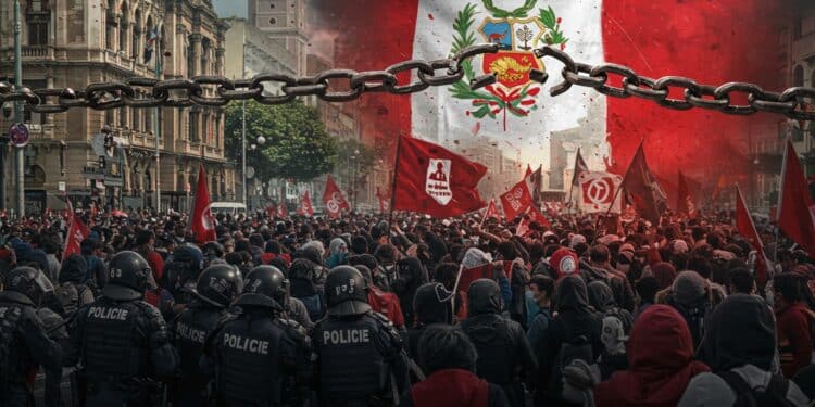 17102025   Des milliers de Péruviens manifestent contre linsécurité et la politique Un mort des heurts violents  que se passe t il à Lima  La réponse dans notre article   Viral Mag